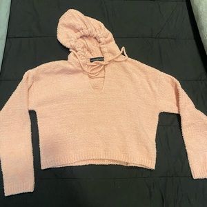 NWOT cropped pink hoodie